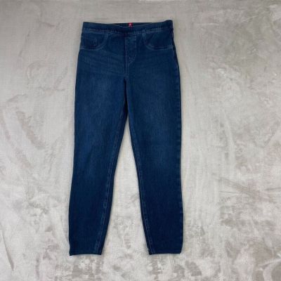 SPANX JEAN IS ANKLE LEGGINGS Women Medium Blue Slim Faux Front Pockets